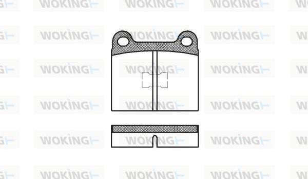 Woking P1173.20 - Bremžu uzliku kompl., Disku bremzes adetalas.lv