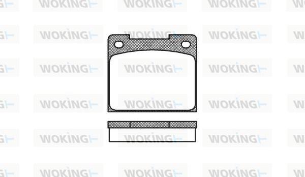 Woking P1393.00 - Bremžu uzliku kompl., Disku bremzes adetalas.lv