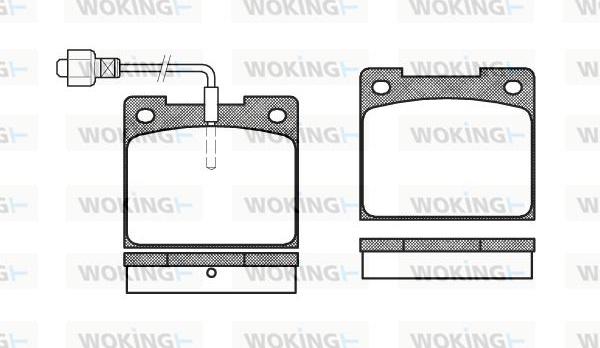 Woking P1393.02 - Bremžu uzliku kompl., Disku bremzes adetalas.lv