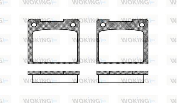 Woking P1393.20 - Bremžu uzliku kompl., Disku bremzes adetalas.lv