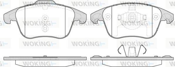 Woking P13493.30 - Bremžu uzliku kompl., Disku bremzes adetalas.lv