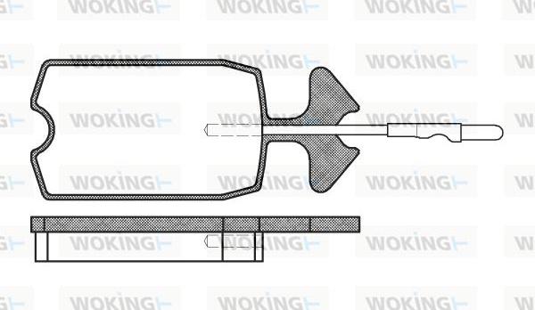 Woking P1343.04 - Bremžu uzliku kompl., Disku bremzes adetalas.lv