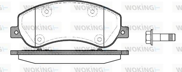 Woking P13503.00 - Bremžu uzliku kompl., Disku bremzes adetalas.lv