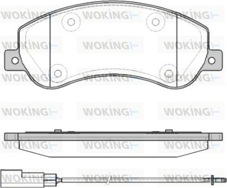 Woking P13503.11 - Bremžu uzliku kompl., Disku bremzes adetalas.lv