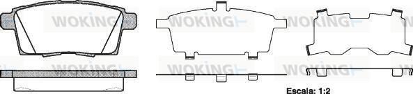 Woking P13683.00 - Bremžu uzliku kompl., Disku bremzes adetalas.lv