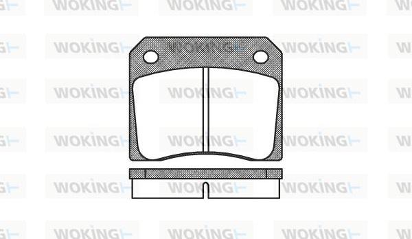 Woking P1363.00 - Bremžu uzliku kompl., Disku bremzes adetalas.lv