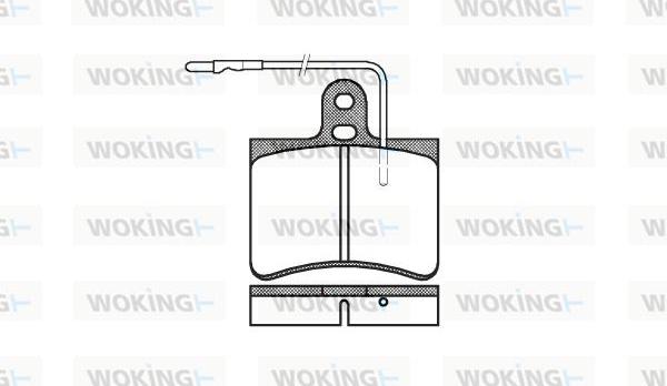 Woking P1333.14 - Bremžu uzliku kompl., Disku bremzes adetalas.lv