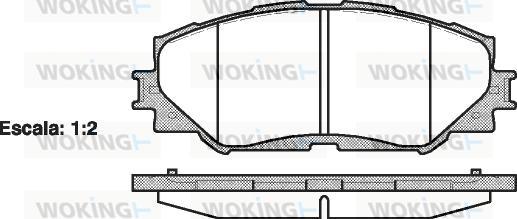 Woking P13323.00 - Bremžu uzliku kompl., Disku bremzes adetalas.lv