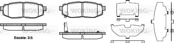 Woking P13283.01 - Bremžu uzliku kompl., Disku bremzes adetalas.lv