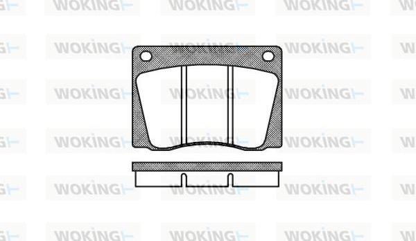 Woking P1373.00 - Bremžu uzliku kompl., Disku bremzes adetalas.lv