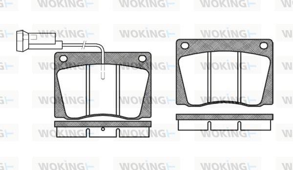 Woking P1373.02 - Bremžu uzliku kompl., Disku bremzes adetalas.lv