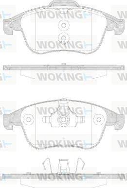 Woking P12503.30 - Bremžu uzliku kompl., Disku bremzes adetalas.lv