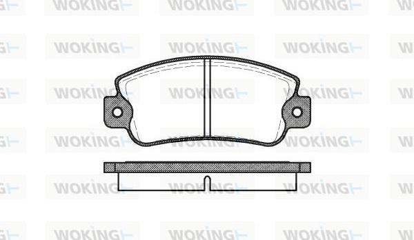 Woking P1253.20 - Bremžu uzliku kompl., Disku bremzes adetalas.lv