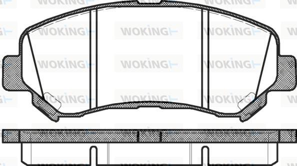 Woking P12183.00 - Bremžu uzliku kompl., Disku bremzes adetalas.lv