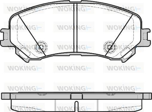 Woking P12183.20 - Bremžu uzliku kompl., Disku bremzes adetalas.lv