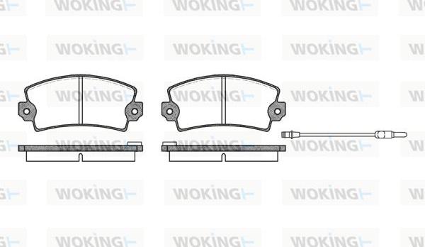 Woking P1213.96 - Bremžu uzliku kompl., Disku bremzes adetalas.lv