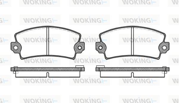 Woking P1213.06 - Bremžu uzliku kompl., Disku bremzes adetalas.lv