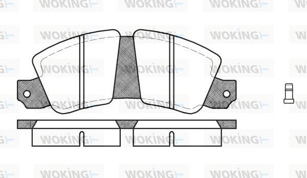 Woking P1233.02 - Bremžu uzliku kompl., Disku bremzes adetalas.lv