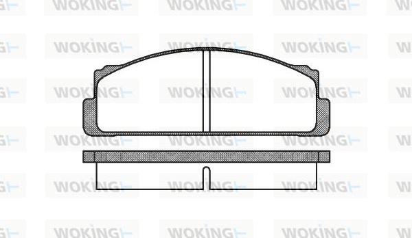 Woking P1223.00 - Bremžu uzliku kompl., Disku bremzes adetalas.lv