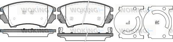 Woking P12753.12 - Bremžu uzliku kompl., Disku bremzes adetalas.lv