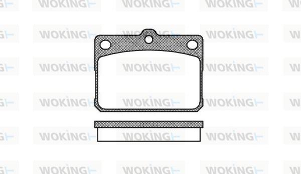 Woking P1793.20 - Bremžu uzliku kompl., Disku bremzes adetalas.lv