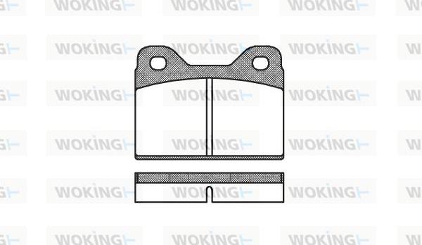 Woking P1733.00 - Bremžu uzliku kompl., Disku bremzes adetalas.lv