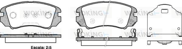 Woking P8533.22 - Bremžu uzliku kompl., Disku bremzes adetalas.lv