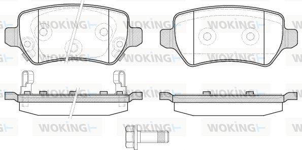 Woking P8573.22 - Bremžu uzliku kompl., Disku bremzes adetalas.lv