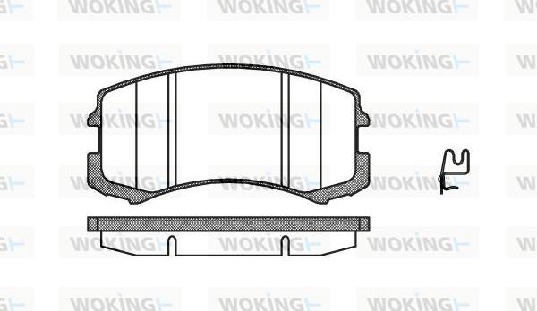 Woking P8653.01 - Bremžu uzliku kompl., Disku bremzes adetalas.lv