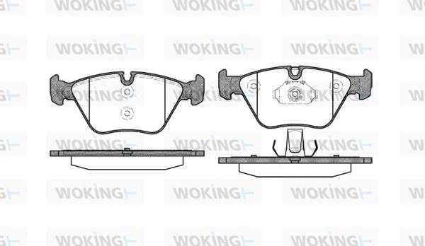 Woking P8633.00 - Bremžu uzliku kompl., Disku bremzes adetalas.lv