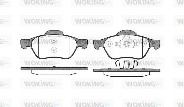 Woking P8623.00 - Bremžu uzliku kompl., Disku bremzes adetalas.lv