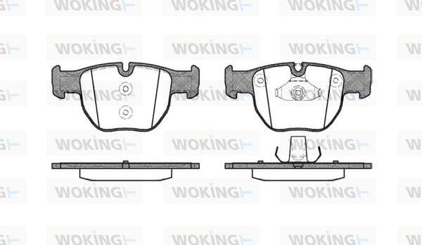 Woking P8793.00 - Bremžu uzliku kompl., Disku bremzes adetalas.lv