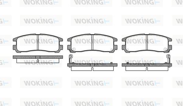 Woking P3913.02 - Bremžu uzliku kompl., Disku bremzes adetalas.lv