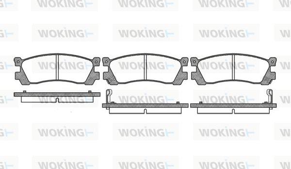 Woking P3483.02 - Bremžu uzliku kompl., Disku bremzes adetalas.lv