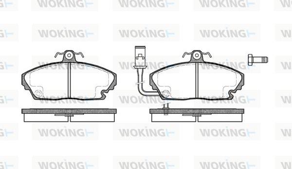 Woking P3503.01 - Bremžu uzliku kompl., Disku bremzes adetalas.lv