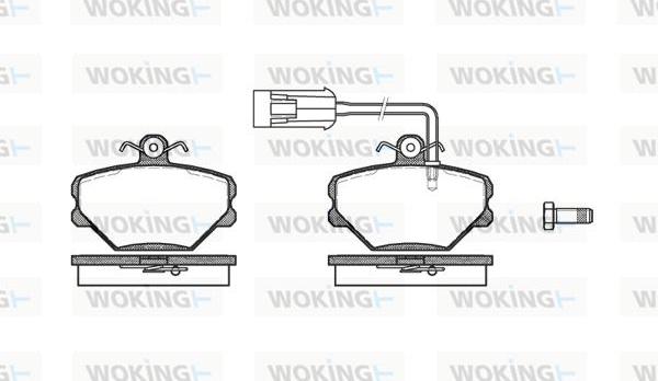 Woking P3643.42 - Bremžu uzliku kompl., Disku bremzes adetalas.lv