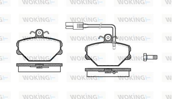 Woking P3643.12 - Bremžu uzliku kompl., Disku bremzes adetalas.lv