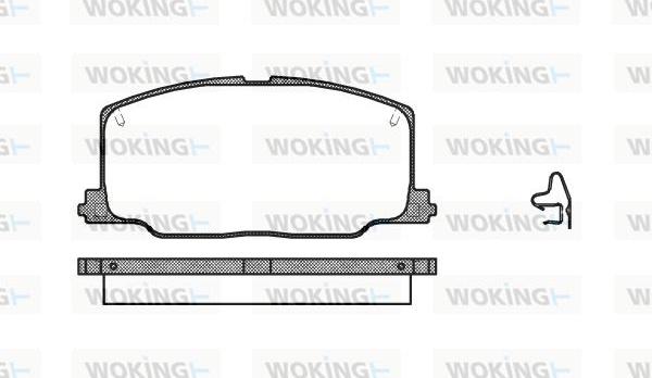 Woking P3683.04 - Bremžu uzliku kompl., Disku bremzes adetalas.lv