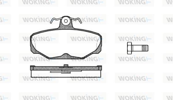 Woking P3053.00 - Bremžu uzliku kompl., Disku bremzes adetalas.lv