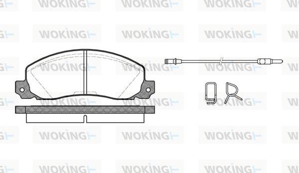 Woking P3023.02 - Bremžu uzliku kompl., Disku bremzes adetalas.lv