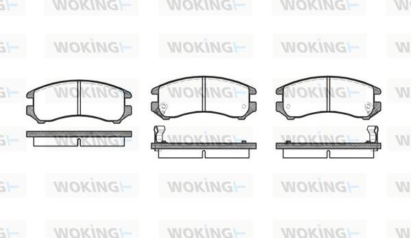 Woking P3193.02 - Bremžu uzliku kompl., Disku bremzes adetalas.lv