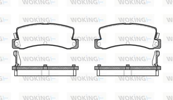 Woking P3143.04 - Bremžu uzliku kompl., Disku bremzes adetalas.lv