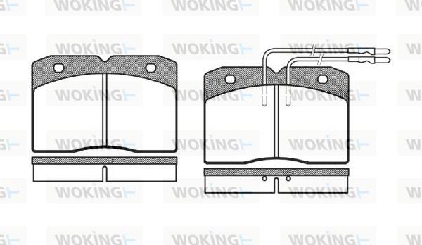 Woking P3113.04 - Bremžu uzliku kompl., Disku bremzes adetalas.lv