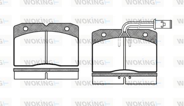 Woking P3113.12 - Bremžu uzliku kompl., Disku bremzes adetalas.lv