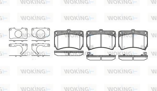 Woking P3123.32 - Bremžu uzliku kompl., Disku bremzes adetalas.lv