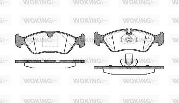 Woking P3863.50 - Bremžu uzliku kompl., Disku bremzes adetalas.lv