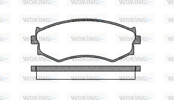 Woking P3873.00 - Bremžu uzliku kompl., Disku bremzes adetalas.lv