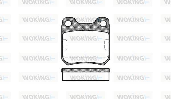 Woking P3393.00 - Bremžu uzliku kompl., Disku bremzes adetalas.lv