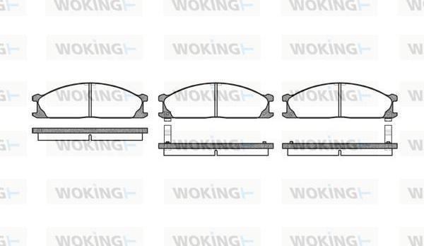 Woking P3363.02 - Bremžu uzliku kompl., Disku bremzes adetalas.lv