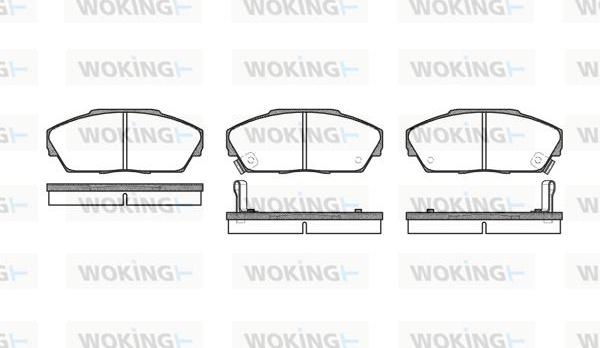 Woking P3373.02 - Bremžu uzliku kompl., Disku bremzes adetalas.lv